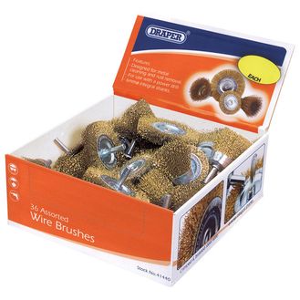 Draper 41440 Countertop Display of Cup and Rotary Wire Brushes
