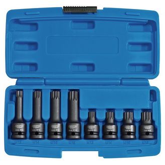 Draper 49460 1/2" Sq. Dr. Tamper Proof Impact Spline Set (8 Piece)