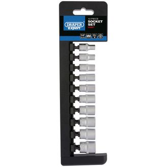Draper 50067 1/4" Sq. Dr. Metric Socket Set (10 Piece)