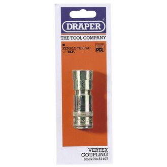 Draper 51407 1/2" BSP Taper Female Thread Verte x Air Coupling