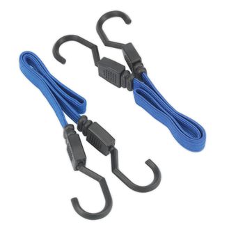 Sealey BCS15 Flat Bungee Cord Set 460mm 2pc