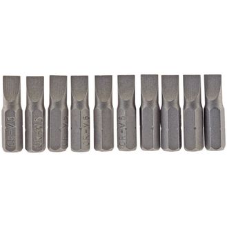 Draper 64031 6mm 1/4" Hex Plain Slot Insert Bit 25mm Long x 10