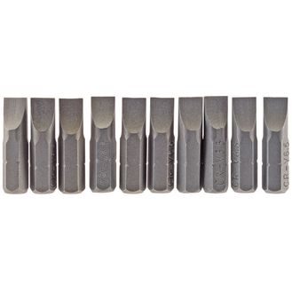 Draper 64034 6.5mm 1/4" Hex Plain Slot Insert Bit 25mm Long x 10