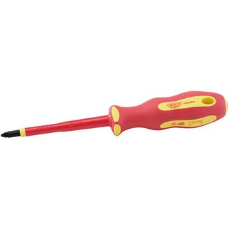 Draper 64484 Ergo Plus&amp;#174; VDE No.2 x 100mm PZ Slot Screwdriver
