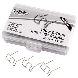 Draper 64759 0.8mm Bent Castle Staples (50)