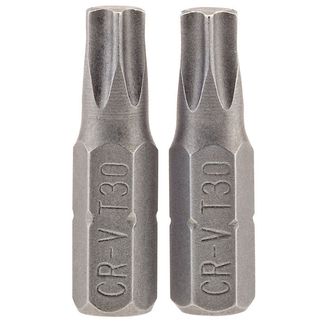 Draper 66435 T30 1/4" Hex TX-STAR&amp;#174; Insert Bit 25mm Long x 2