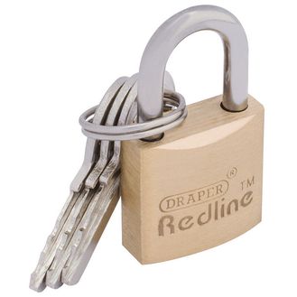 Draper 68019 20mm Brass Cylinder Padlock