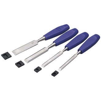 Draper 69619 Bevel Edge Wood Chisel Set (4 Piece)