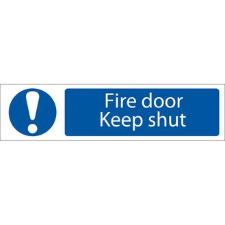 Draper 73104 Fire Door Keep Shut' Mandatory Warning Sign