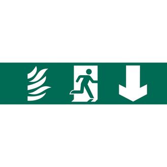 Draper 73201 Running Man Arrow Down' Safety Sign