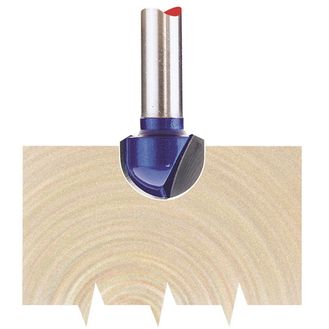 Draper 75345 1/4" Core Box 12.7 x 6.35mm Radius TCT Router Bit