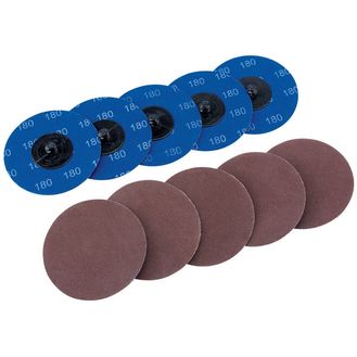 Draper 75618 Ten 75mm 180 Grit Aluminium Oxide Sanding Discs