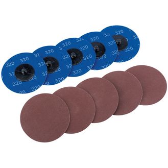 Draper 75620 Ten 75mm 320 Grit Aluminium Oxide Sanding Discs
