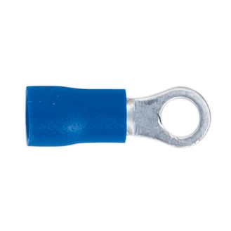 Sealey BT24 Easy-Entry Ring Terminal &amp;#8709;4.3mm (4BA) Blue Pack of 100