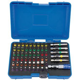 Draper 82405 Coloured Screwdriver Bit Set (60 Piece)