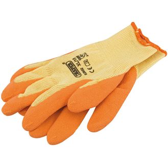 Draper 82602 Orange Heavy Duty Latex Coated Work Gloves - Extra Large