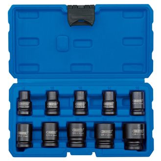 Draper 83092 1/2" Sq. Dr. Metric Impact Socket Set (10 Piece)