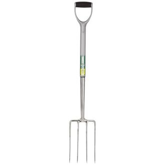 Draper 83753 Extra Long Stainless Steel Garden Fork with Soft Grip