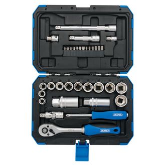 Draper 89558 3/8" Sq. Dr. Metric Socket Set (34 Piece)