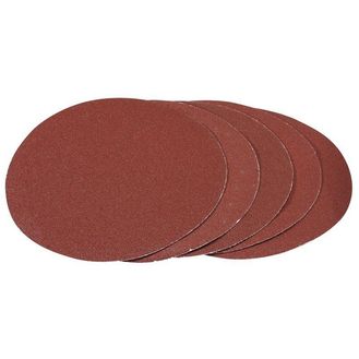 Draper 93422 Pack of Five 180mm Hook and Loop Aluminium Oxide Sanding Discs (80G)