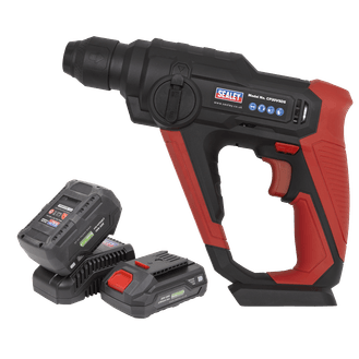 Sealey CP20VSDSKIT Cordless Rotary Hammer Drill Kit 20V SDS Plus - 2 Batteries