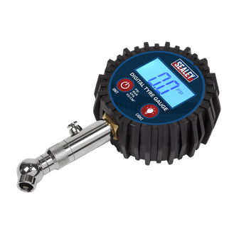 Sealey TST001 Digital Tyre Pressure Gauge with Swivel Head &amp; Quick Release