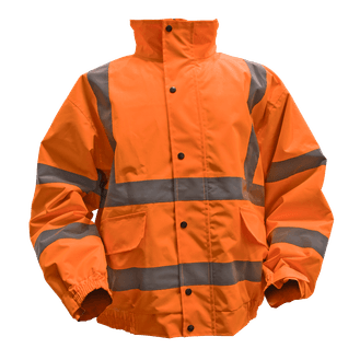 Sealey Hi-Vis Orange Jacket with Quilted Lining &amp; Elasticated Waist