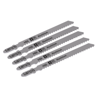 Sealey SJBT127D Jigsaw Blade Aluminium 100mm 8tpi - Pack of 5