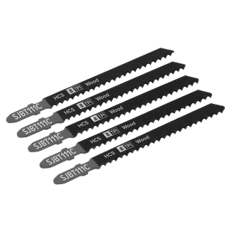 Sealey SJBT111C Jigsaw Blade General Wood 100mm 8tpi - Pack of 5