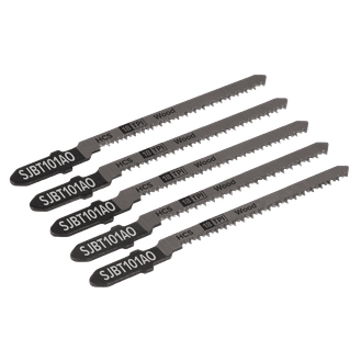 Sealey SJBT101AO Jigsaw Blade Hard Wood 83mm 18tpi - Pack of 5