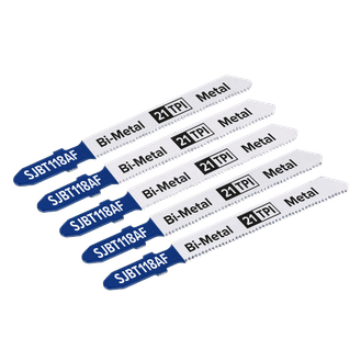 Sealey SJBT118AF Jigsaw Blade Metal 75mm 21tpi - Pack of 5