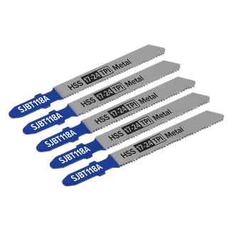 Sealey SJBT118A Jigsaw Blade Metal 92mm 17-24tpi - Pack of 5