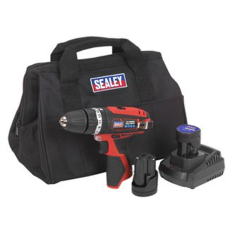 Sealey CP1201KIT Hammer Drill/Driver Kit 10mm 12V Li-ion - 2 Batteries