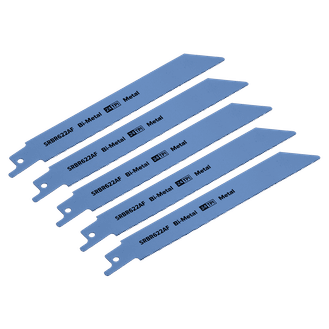 Sealey SRBR622AF Reciprocating Saw Blade Metal 150mm 24tpi - Pack of 5