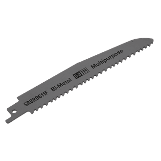 Sealey SRBRB611F Reciprocating Saw Blade Multipurpose 150mm 5-8tpi - Pack of 5