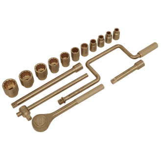 Sealey NS124 Socket Set 17pc 1/2"Sq Drive - Non-Sparking