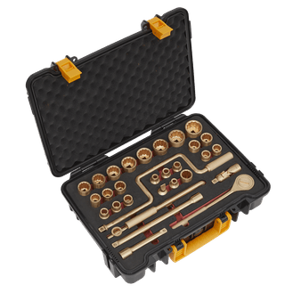 Sealey NS039 Socket Set 31pc 1/2"Sq Drive - Non-Sparking