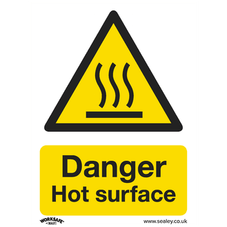 Sealey SS42V1 Warning Safety Sign - Danger Hot Surface - Self-Adhesive Vinyl