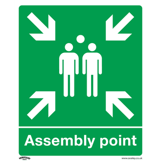Sealey SS37P1 Safe Conditions Safety Sign - Assembly Point - Rigid Plastic
