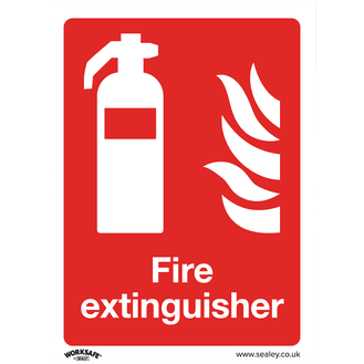 Sealey SS15V1 Prohibition Safety Sign - Fire Extinguisher - Self-Adhesive Vinyl