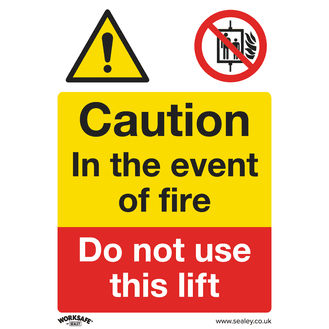 Sealey SS43V1 Warning Safety Sign - Caution Do Not Use Lift - Self-Adhesive Vinyl