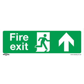 Sealey SS28V1 Safe Conditions Safety Sign - Fire Exit (Up) - Self-Adhesive Vinyl
