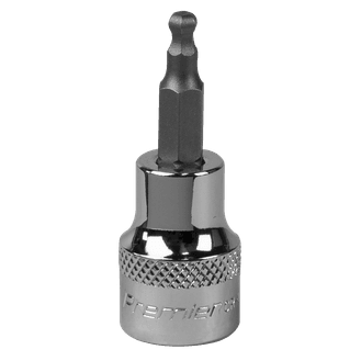 Sealey SBBH002 Ball-End Hex Socket Bit 4mm 3/8"Sq Drive