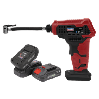 Sealey CP20VAPKIT Cordless Air Pump Kit 20V - 2 Batteries