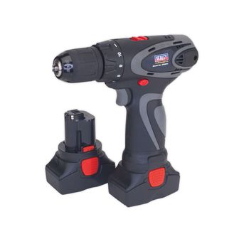 Sealey CP6004 Cordless Drill/Driver 10mm 14.4V 2Ah Lithium-ion 10mm 2-Speed Motor - 2 Batteries 40min Charger