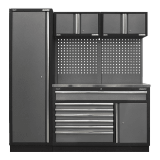 Sealey APMSSTACK10SS Superline Pro 1.96m Storage System - Stainless Steel Worktop