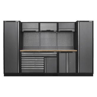 Sealey APMSSTACK13W Superline Pro 3.24m Storage System - Pressed Wood Worktop