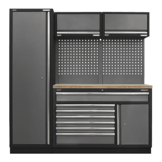 Sealey APMSSTACK09W Superline Pro 1.96m Storage System - Pressed Wood Worktop