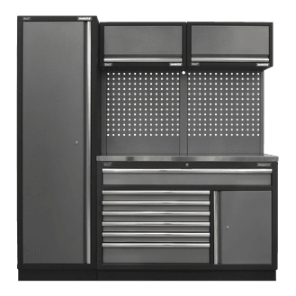 Sealey APMSSTACK09SS Superline Pro 1.96m Storage System - Stainless Steel Worktop