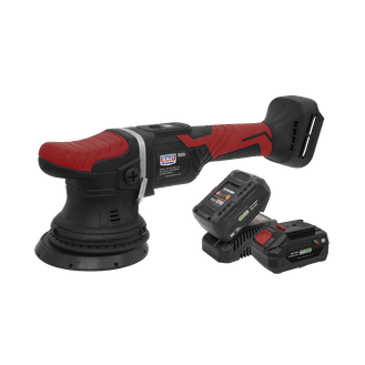 Sealey CP20VOPKIT2 Cordless Orbital Polisher Kit 20V Ø125mm - 2 Batteries
